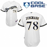 #78 Taylor Jungmann White MLB Jersey-Milwaukee Brewers Stitched Cool Base Baseball Jersey