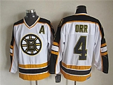 Boston Bruins #4 Bobby Orr White CCM Throwback Jerseys,baseball caps,new era cap wholesale,wholesale hats
