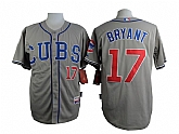 Chicago Cubs #17 Bryant Gray Cool Base Jersey,baseball caps,new era cap wholesale,wholesale hats