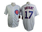 Chicago Cubs #17 Bryant White Pinstripe Jersey,baseball caps,new era cap wholesale,wholesale hats