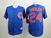 Chicago Cubs #24 Fowler Blue Cool Base Jersey,baseball caps,new era cap wholesale,wholesale hats