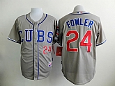 Chicago Cubs #24 Fowler Gray Cool Base Jersey,baseball caps,new era cap wholesale,wholesale hats