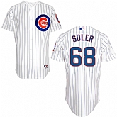 Chicago Cubs #68 Jorge Soler White Pinstripe Cool Base Jersey,baseball caps,new era cap wholesale,wholesale hats
