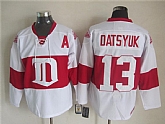 Detroit Red Wings #13 Pavel Datsyuk White-Red CCM Throwback Jerseys,baseball caps,new era cap wholesale,wholesale hats