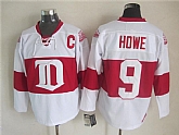 Detroit Red Wings #9 Gordie Howe White-Red CCM Throwback Jerseys,baseball caps,new era cap wholesale,wholesale hats
