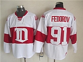 Detroit Red Wings #91 Fedorov White-Red CCM Throwback Jerseys,baseball caps,new era cap wholesale,wholesale hats