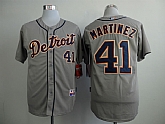 Detroit Tigers #41 Martinez Gray Cool Base Jersey,baseball caps,new era cap wholesale,wholesale hats