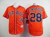 Houston Astros #28 Singleton Orange Cool Base Jersey,baseball caps,new era cap wholesale,wholesale hats