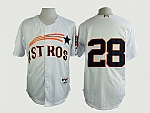 Houston Astros #28 Singleton White Cool Base Jersey,baseball caps,new era cap wholesale,wholesale hats