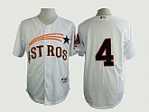 Houston Astros #4 George Springer White Cool Base Jersey,baseball caps,new era cap wholesale,wholesale hats