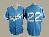 Los Angeles Dodgers #22 Clayton Kershaw Light Blue Throwback Jerseys,baseball caps,new era cap wholesale,wholesale hats
