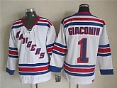 New York Rangers #1 Eddie Giacomin White CCM Throwback Jerseys,baseball caps,new era cap wholesale,wholesale hats