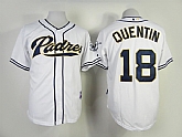 San Diego Padres #18 Carlos Quentin White Jersey,baseball caps,new era cap wholesale,wholesale hats