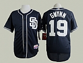 San Diego Padres #19 Tony Gwynn Dark Blue Cool Base Jersey,baseball caps,new era cap wholesale,wholesale hats