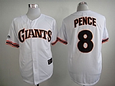 San Francisco Giants #8 Hunter Pence White Throwback Jersey,baseball caps,new era cap wholesale,wholesale hats
