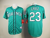 Seattle Mariners #23 Nelson Cruz Green With Silver Jersey,baseball caps,new era cap wholesale,wholesale hats