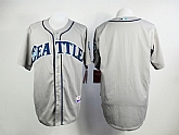 Seattle Mariners Blank Gray Cool Base Jersey,baseball caps,new era cap wholesale,wholesale hats