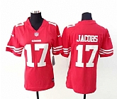 Womens Nike San Francisco 49ers #17 Jacobs Red Game Jerseys,baseball caps,new era cap wholesale,wholesale hats