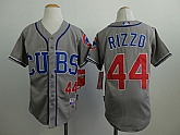Youth Chicago Cubs #44 Anthony Rizzo Gray Cool Base Jerseys,baseball caps,new era cap wholesale,wholesale hats