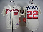 Atlanta Braves #22 Nick Markakis Cream Cool Base Jerseys,baseball caps,new era cap wholesale,wholesale hats