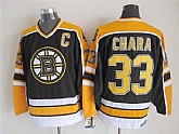 Boston Bruins #33 Zdeno Chara Black-Yellow CCM Throwback Jerseys,baseball caps,new era cap wholesale,wholesale hats