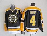 Boston Bruins #4 Bobby Orr Black-Yellow CCM Throwback Jerseys,baseball caps,new era cap wholesale,wholesale hats