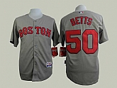 Boston Red Sox #50 Mookie Betts Gray Cool Base Jerseys,baseball caps,new era cap wholesale,wholesale hats