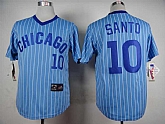 Chicago Cubs #10 Ronald Santo Blue Pinstripe Throwback Pullover Jerseys,baseball caps,new era cap wholesale,wholesale hats