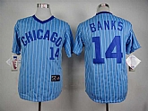 Chicago Cubs #14 Ernie Banks Blue Pinstripe Throwback Pullover Jerseys,baseball caps,new era cap wholesale,wholesale hats