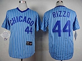 Chicago Cubs #44 Anthony Rizzo Blue Pinstripe Throwback Pullover Jerseys,baseball caps,new era cap wholesale,wholesale hats