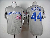 Chicago Cubs #44 Anthony Rizzo Gray 1990 Throwback Jerseys,baseball caps,new era cap wholesale,wholesale hats