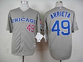 Chicago Cubs #49 Jake Arrieta Gray 1990 Throwback Jerseys,baseball caps,new era cap wholesale,wholesale hats