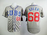 Chicago Cubs #68 Jorge Soler Gray Cool Base Jerseys,baseball caps,new era cap wholesale,wholesale hats
