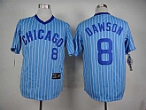 Chicago Cubs #8 Andre Dawson Blue Pinstripe Throwback Pullover Jerseys,baseball caps,new era cap wholesale,wholesale hats