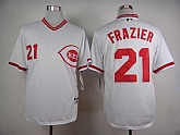 Cincinnati Reds #21 Todd Frazier White 1990 Throwback Pullover Jerseys,baseball caps,new era cap wholesale,wholesale hats