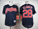 Cleveland Indians #28 Corey Kluber Dark Blue Cool Base Jerseys,baseball caps,new era cap wholesale,wholesale hats