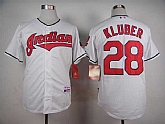 Cleveland Indians #28 Corey Kluber White Cool Base Jerseys,baseball caps,new era cap wholesale,wholesale hats