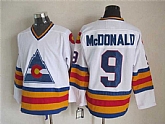 Colorado Avalanche #9 Lanny McDonald White CCM Throwback Jerseys,baseball caps,new era cap wholesale,wholesale hats