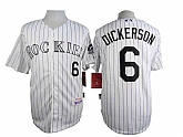 Colorado Rockies #6 Corey Dickerson White Pinstripe Cool Base Jerseys,baseball caps,new era cap wholesale,wholesale hats