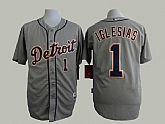 Detroit Tigers #1 Jose Lglesias Gray Cool Base Jerseys,baseball caps,new era cap wholesale,wholesale hats