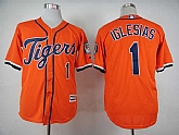 Detroit Tigers #1 Jose Lglesias Orange Cool Base Jerseys,baseball caps,new era cap wholesale,wholesale hats