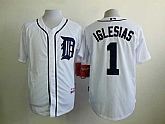 Detroit Tigers #1 Jose Lglesias White Cool Base Jerseys,baseball caps,new era cap wholesale,wholesale hats