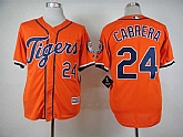 Detroit Tigers #24 Miguel Cabrera Orange Cool Base Jerseys,baseball caps,new era cap wholesale,wholesale hats