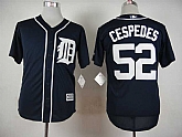 Detroit Tigers #52 Yoenis Cespedes Dark Blue Cool Base Jerseys,baseball caps,new era cap wholesale,wholesale hats