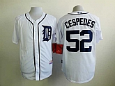 Detroit Tigers #52 Yoenis Cespedes White Cool Base Jerseys,baseball caps,new era cap wholesale,wholesale hats
