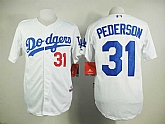 Los Angeles Dodgers #31 Joc Pederson White Cool Base Jerseys,baseball caps,new era cap wholesale,wholesale hats