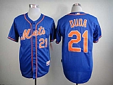 New York Mets #21 Lucas Duda Blue Cool Base Jerseys,baseball caps,new era cap wholesale,wholesale hats