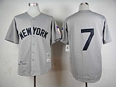 New York Yankees #7 Mickey Mantle Gray 1951 Throwback Jerseys,baseball caps,new era cap wholesale,wholesale hats