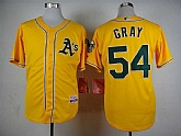Oakland Athletics #54 Sonny Gray Yellow Cool Base Jerseys,baseball caps,new era cap wholesale,wholesale hats
