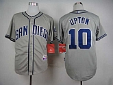 San Diego Padres #10 Justin Upton Gray Cool Base Jerseys,baseball caps,new era cap wholesale,wholesale hats